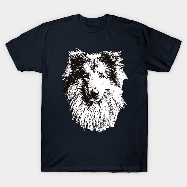 Rough Collie - Collie Christmas Gifts T-Shirt by DoggyStyles